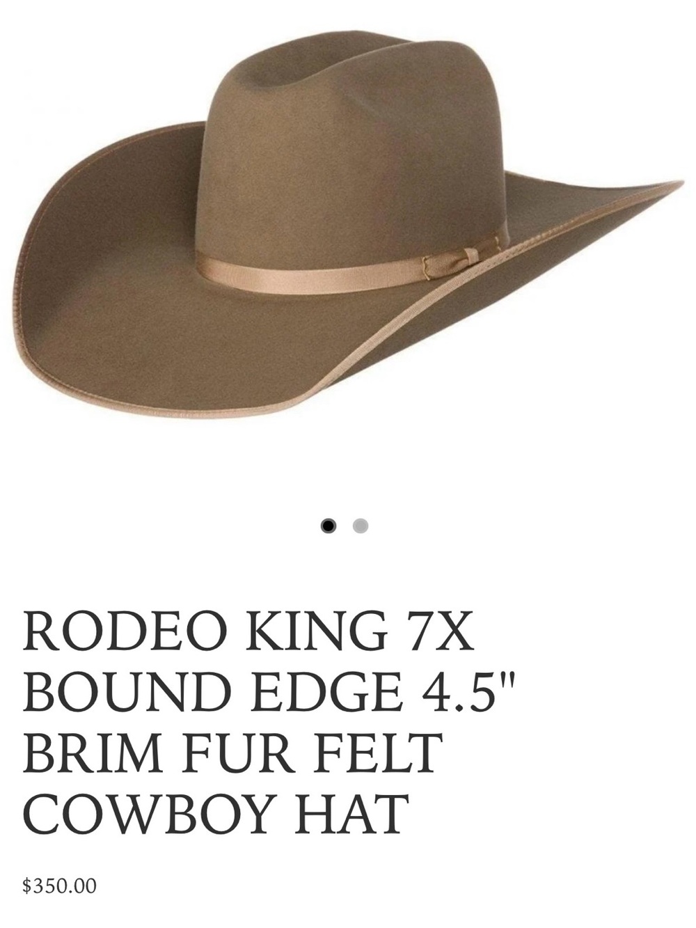 Rodeo King 7X Fur Felt Cowboy Hat - Pecan